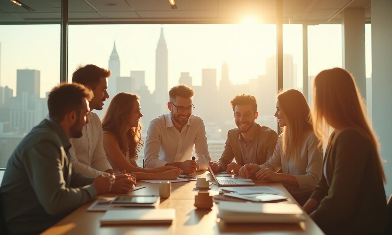 Team collaborating in New York office