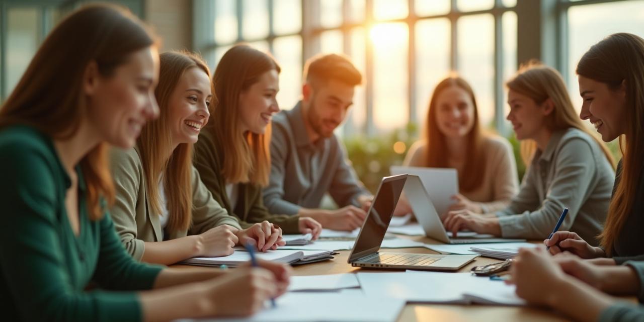 Students collaborating with digital tools